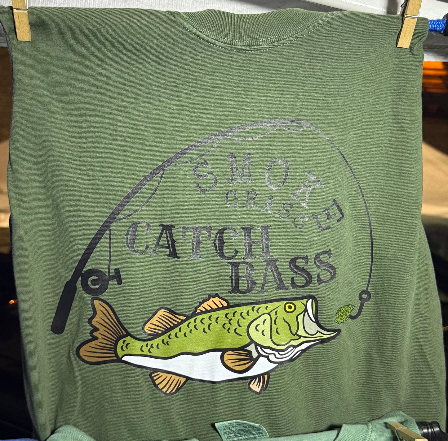 Smoke Grass, Catch Bass T Shirt