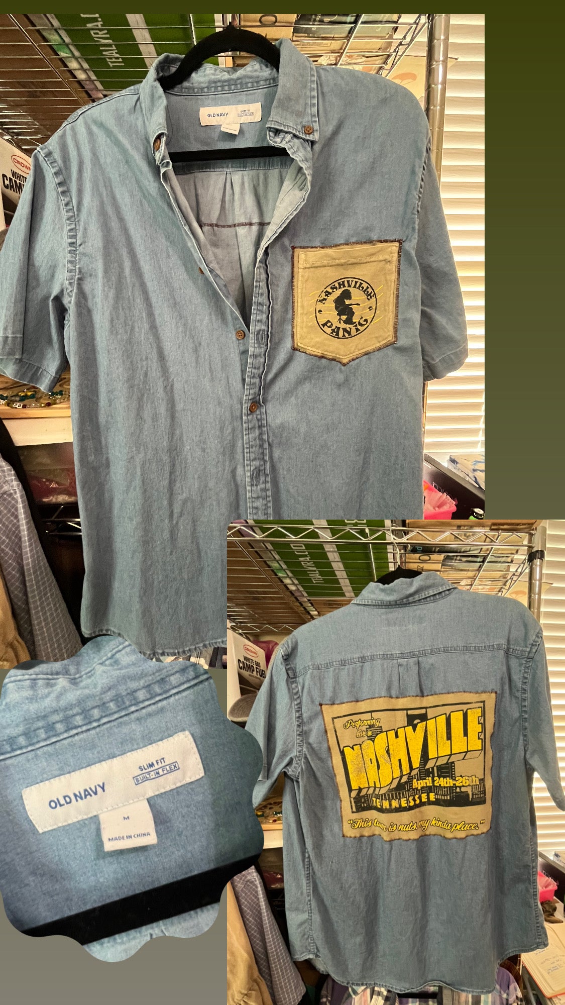 Nashville Panic 2025 Denim Shirt M