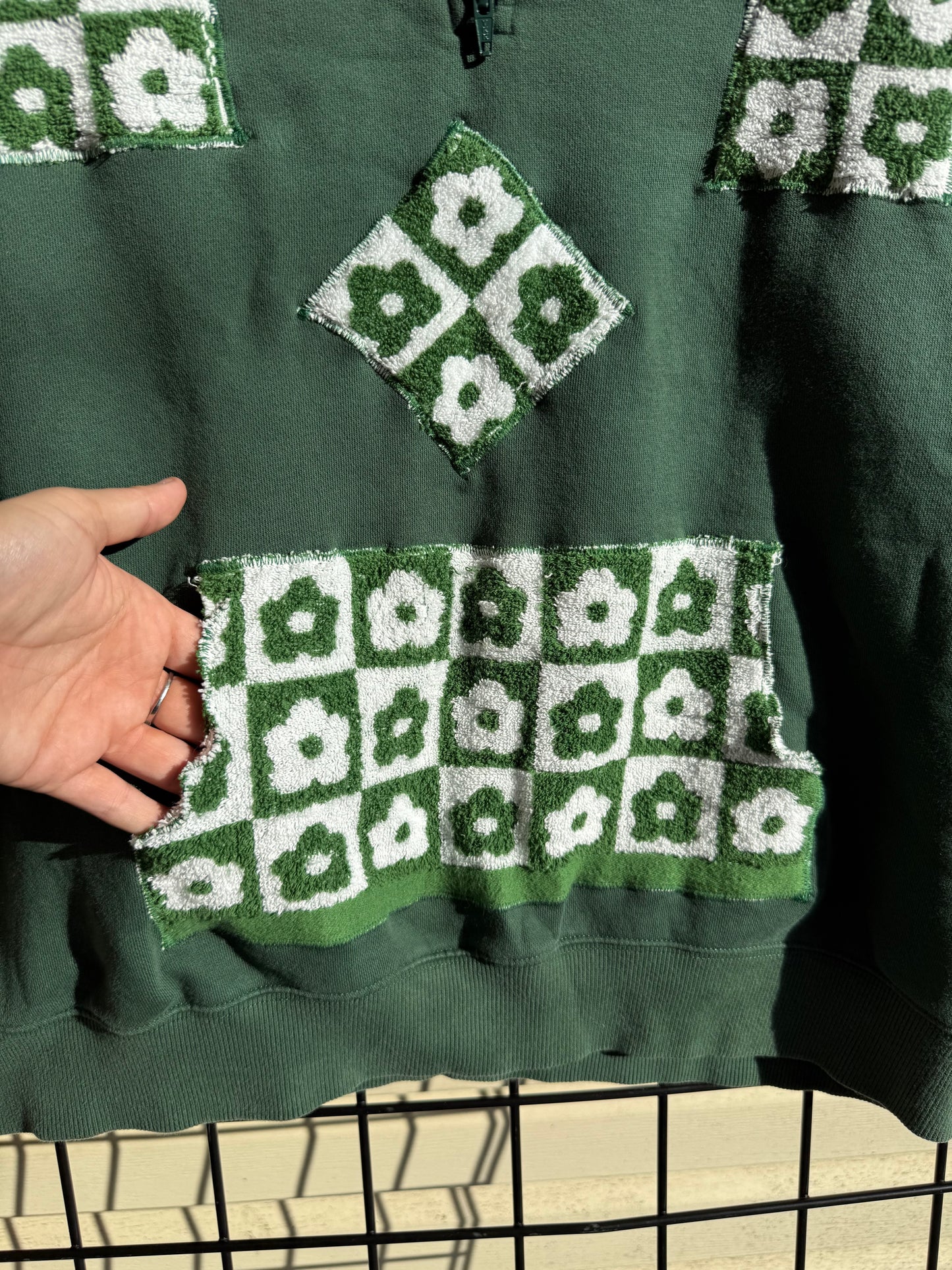 Upcycled Green Pull Over